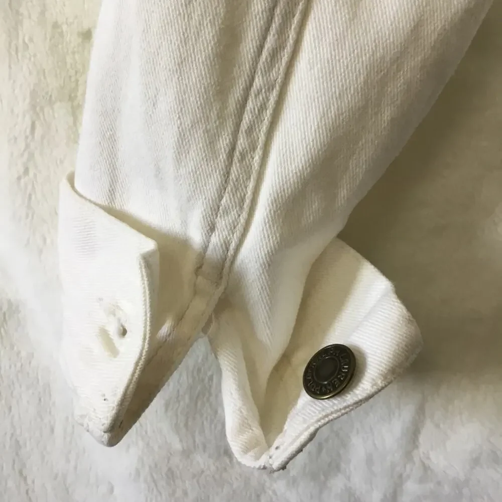 Ralph Lauren Girl White Cropped Denim Jacket